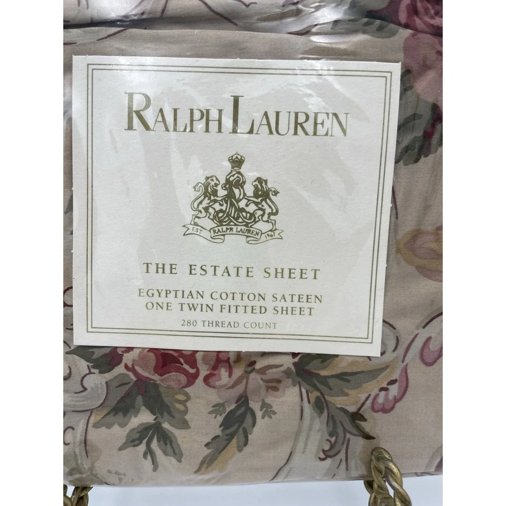 New Ralph Lauren‎ TWIN Fitted Estate Sheet  Guinevere Aragon Medieval Floral